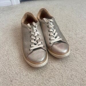 Söfft Arianna Metallic Gold Leather Sneakers Comfort‎ Shoes Women's Size 9.5M